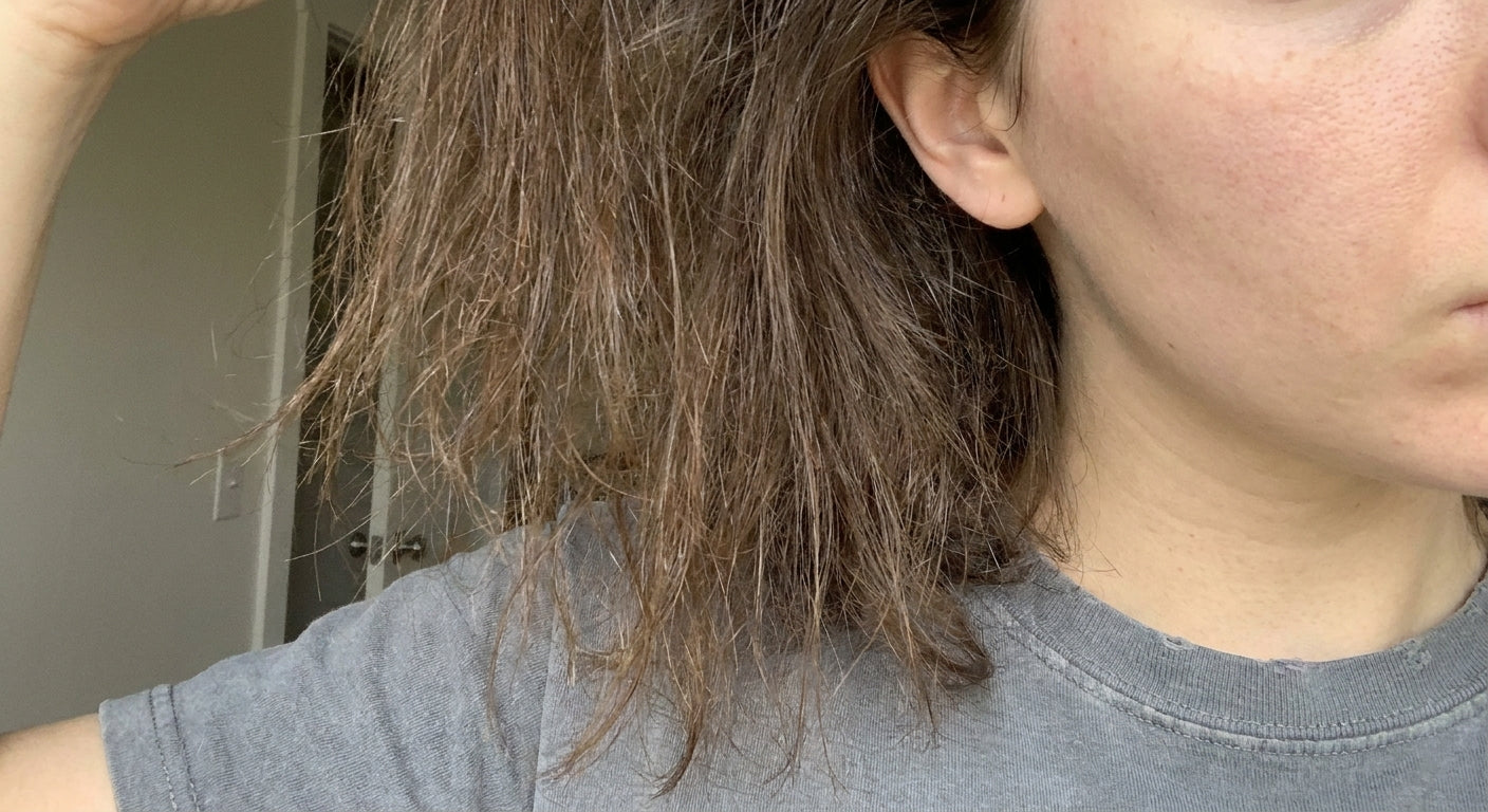 Dull, brittle hair.