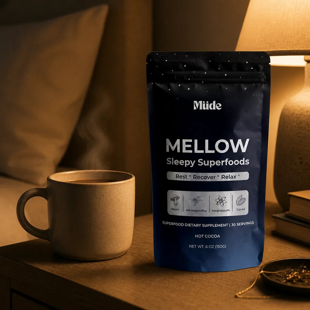 Mellow pouch and mug at night