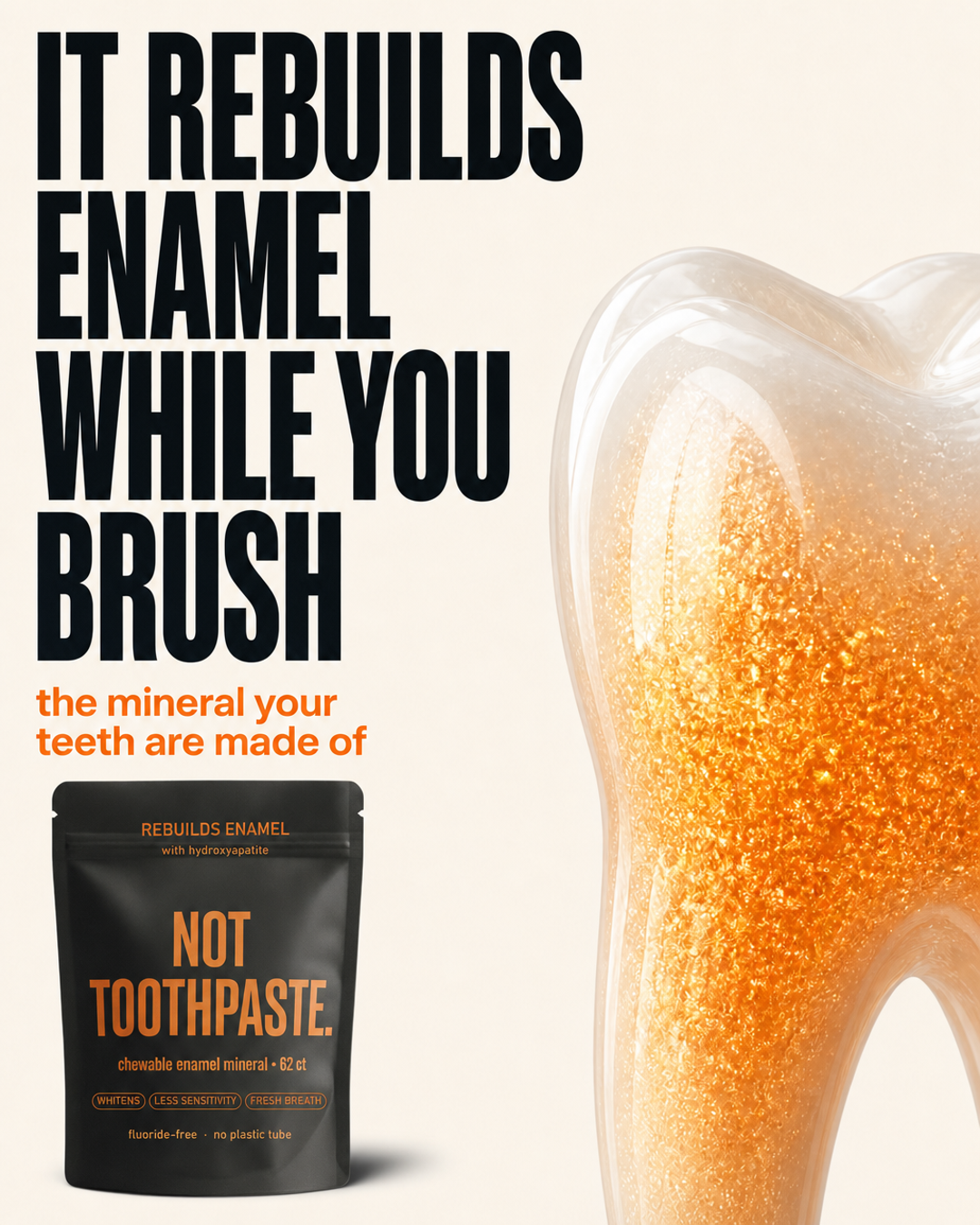 Rebuilds enamel
