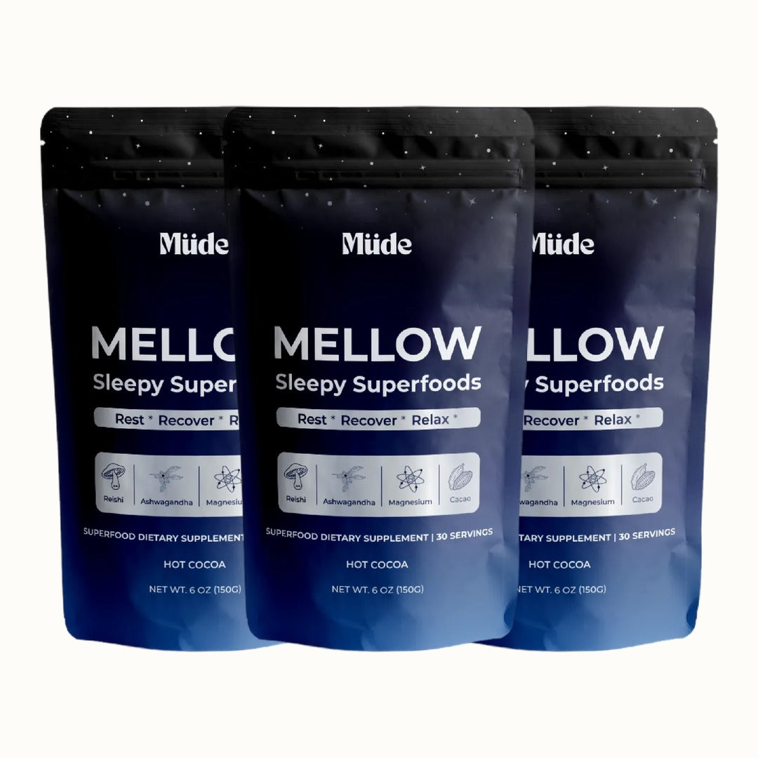 Mellow 3-Pack — three pouches of Mellow Sleepy Superfoods