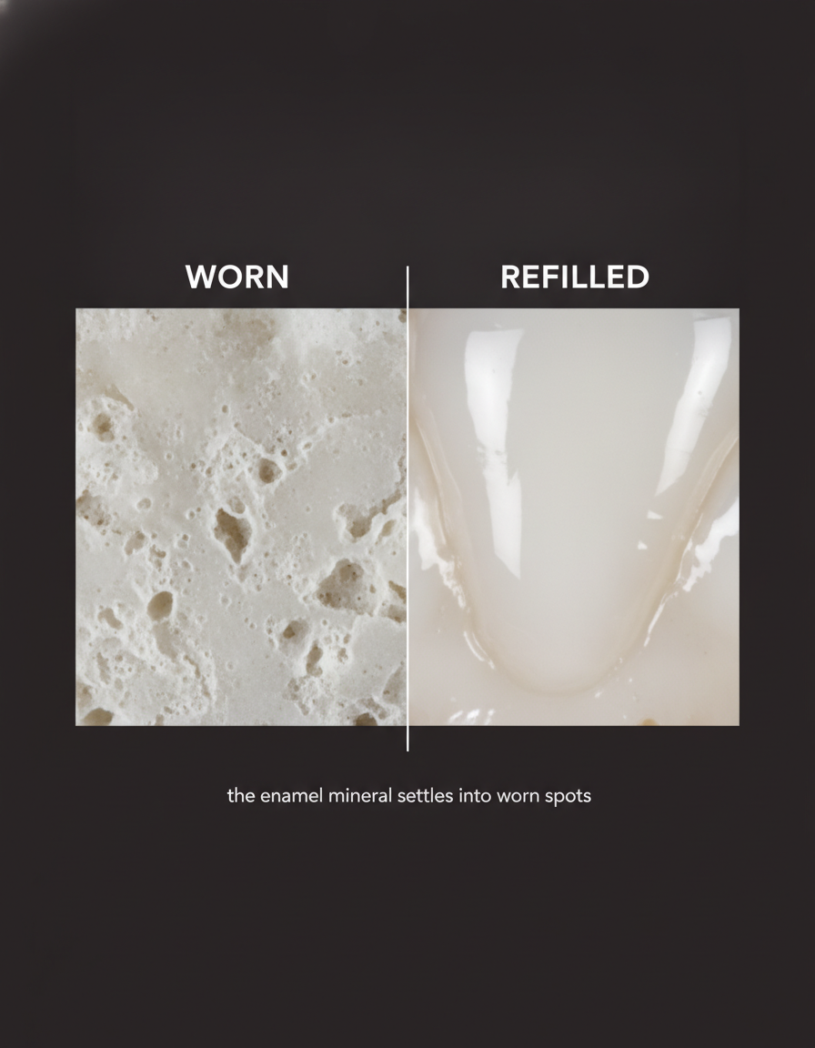 Before and after comparison of surface stain lifting over four weeks