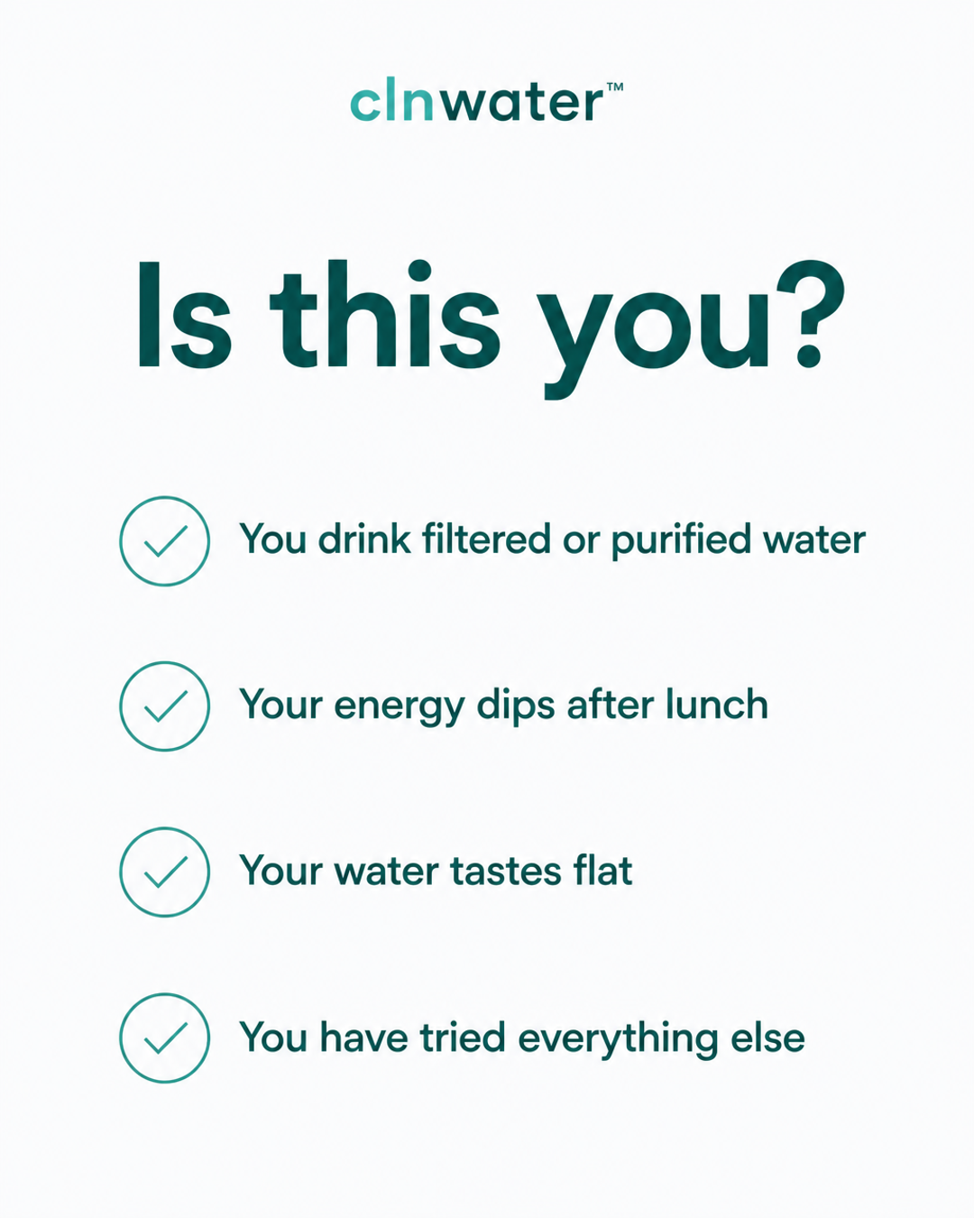 Is this you: filtered or purified water, afternoon energy dips, flat taste, tried everything